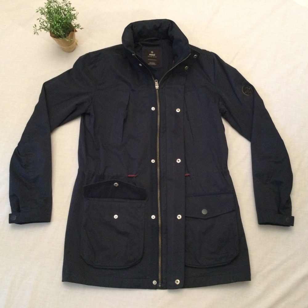 Mavi Blue Outer Wear Hooded Long Zip Jacket S - Picture 10 of 15